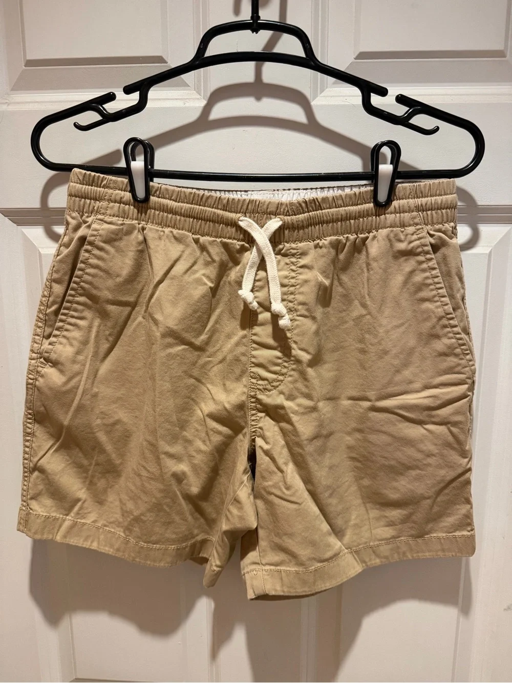 J Crew Men’s Dock Shorts, Drawstring Elastic waistband, Size S, Tan/Khaki